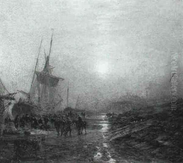 Ankerstrom On The Zuyder Zee Oil Painting by Samuel Bough