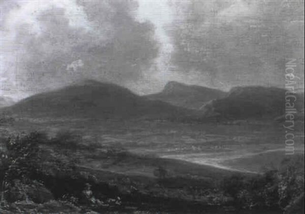 View Of The Pentland Hills From Joppa Oil Painting by Samuel Bough