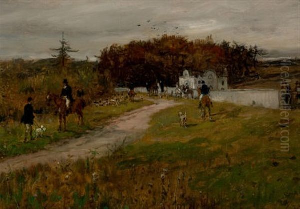 The Meet Oil Painting by George Henry Boughton