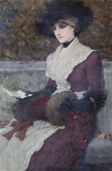 Portrait Of A Lady Oil Painting by George Henry Boughton