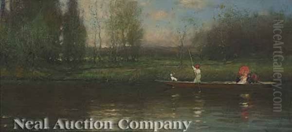 On The Thames Oil Painting by George Henry Boughton