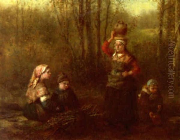 The Wood Gatherers Oil Painting by George Henry Boughton