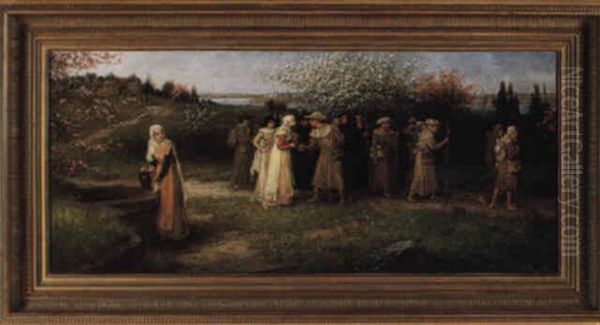 The Well Along The Pilgrim's Road Oil Painting by George Henry Boughton