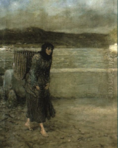 Fishergirl Oil Painting by George Henry Boughton