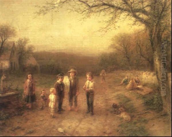 Happy Days Oil Painting by George Henry Boughton