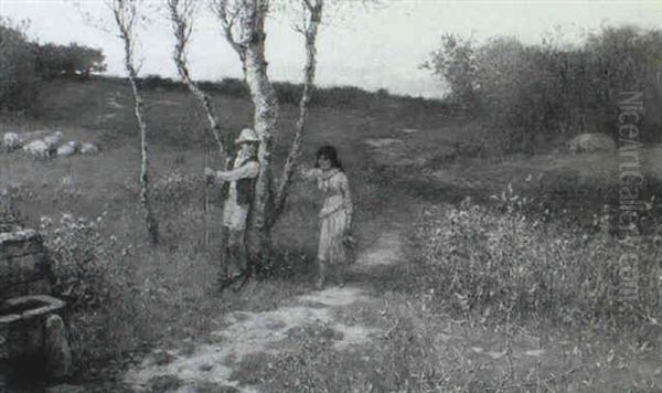 Idle Gossip Oil Painting by George Henry Boughton