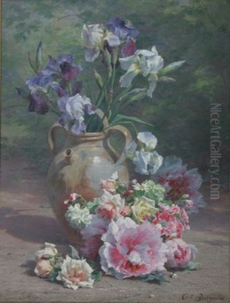 Cruche Et Fleurs Oil Painting by Cecile Augustine Bougourd