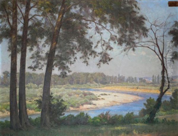 Paysage Du Doubs Oil Painting by Cecile Augustine Bougourd