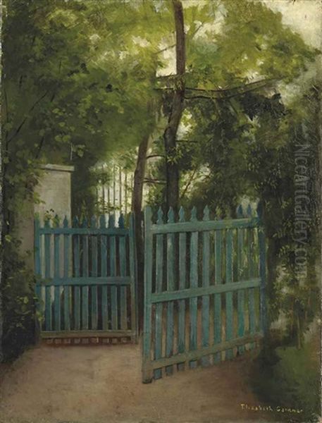 La Grille Du Jardin Oil Painting by Elizabeth Jane Gardner Bouguereau