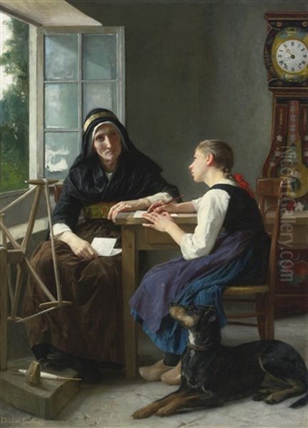 La Reponse Au Petit-fils Oil Painting by Elizabeth Jane Gardner Bouguereau