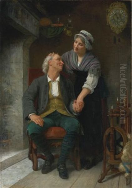 After The Engagement Oil Painting by Elizabeth Jane Gardner Bouguereau