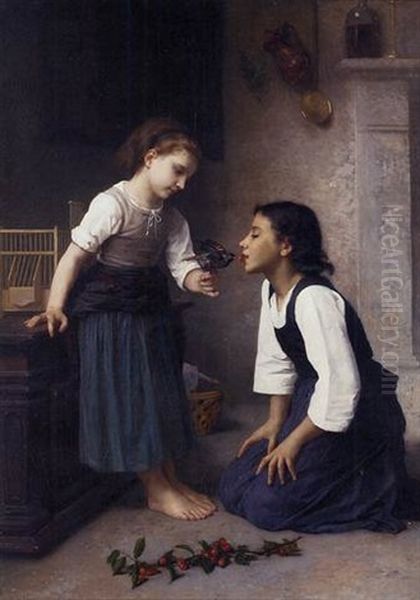 Le Becquee Oil Painting by Elizabeth Jane Gardner Bouguereau