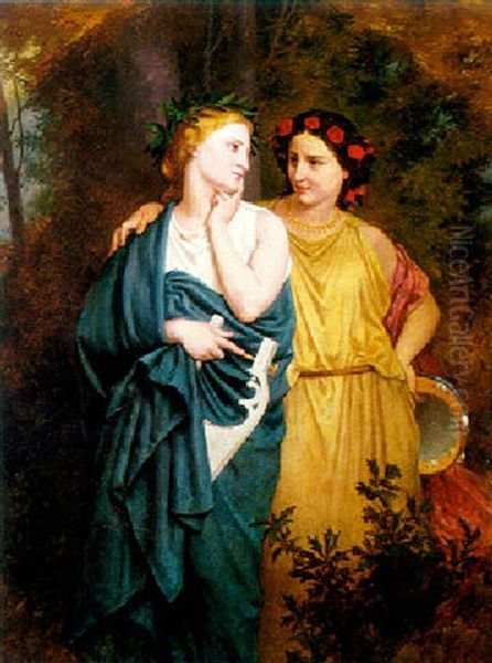 Philomela And Procne Oil Painting by Elizabeth Jane Gardner Bouguereau