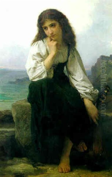 The Lute Player Oil Painting by Elizabeth Jane Gardner Bouguereau