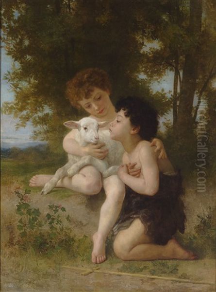 Les Cerises Oil Painting by William-Adolphe Bouguereau