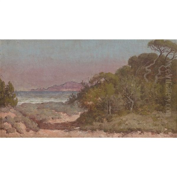 Paysage De La Cote D'azur (porquerolles) Oil Painting by William-Adolphe Bouguereau