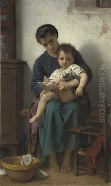 La Grande Soeur Oil Painting by William-Adolphe Bouguereau