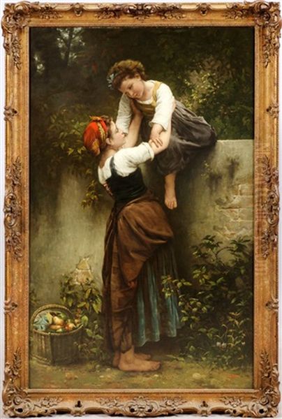 Les Petites Maraudeuses Oil Painting by William-Adolphe Bouguereau