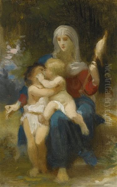 Study For Sainte Famille Oil Painting by William-Adolphe Bouguereau