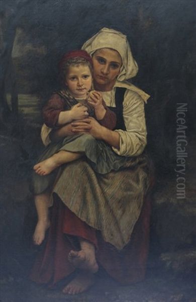 Mother And Child Oil Painting by William-Adolphe Bouguereau