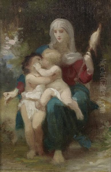 Study For Sainte Famille Oil Painting by William-Adolphe Bouguereau