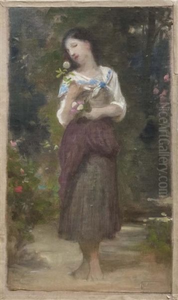 La Fleur Preferee Oil Painting by William-Adolphe Bouguereau