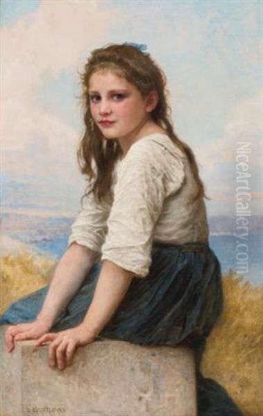 Au Bord De La Mer Oil Painting by William-Adolphe Bouguereau