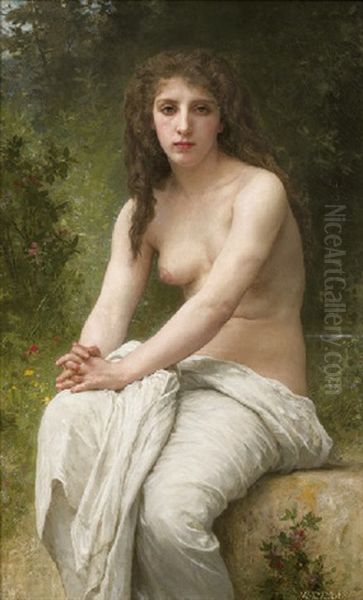 Reflexion Oil Painting by William-Adolphe Bouguereau