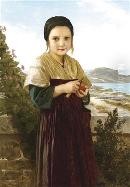 Jeannie Oil Painting by William-Adolphe Bouguereau