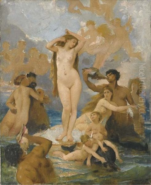 La Naissance De Venus Oil Painting by William-Adolphe Bouguereau