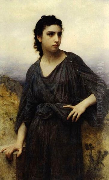 A Young Girl Oil Painting by William-Adolphe Bouguereau