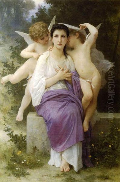 L'eveil Du Coeur Or The Heart's Awakening Oil Painting by William-Adolphe Bouguereau