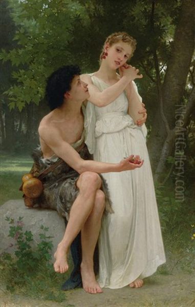 Les Premiers Bijoux Oil Painting by William-Adolphe Bouguereau