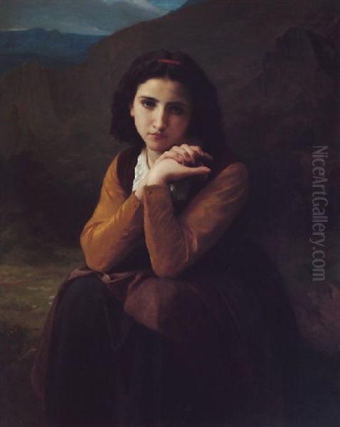 Mignon Oil Painting by William-Adolphe Bouguereau