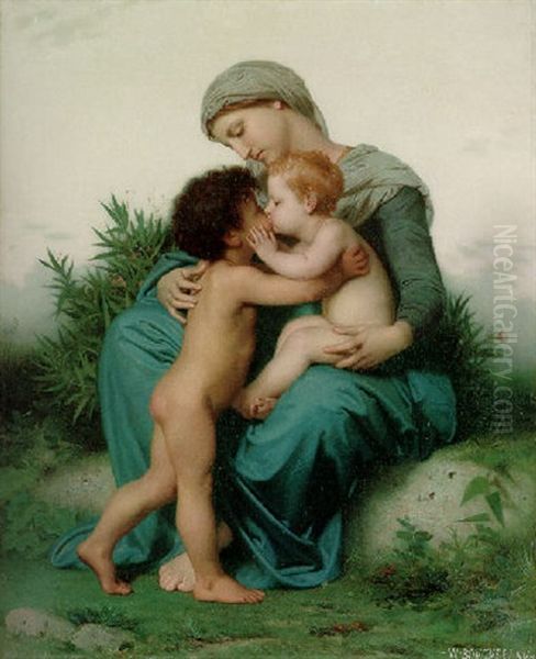 L'amour Fraternel Oil Painting by William-Adolphe Bouguereau