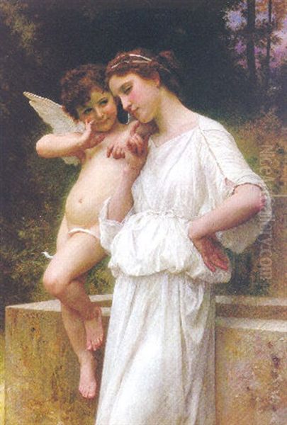 Love's Secrets Oil Painting by William-Adolphe Bouguereau