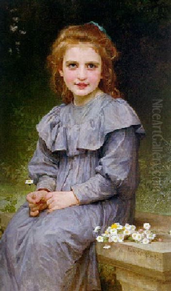 Daisies Oil Painting by William-Adolphe Bouguereau