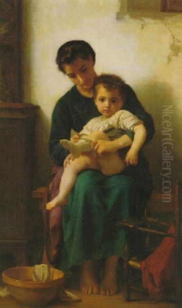 La Grande Soeur Oil Painting by William-Adolphe Bouguereau