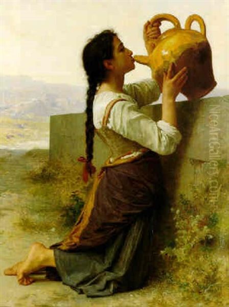 La Soif Oil Painting by William-Adolphe Bouguereau