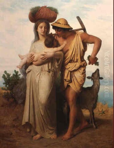 Le Retour Des Champs Oil Painting by William-Adolphe Bouguereau