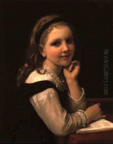 Jeune Ecoliere Oil Painting by William-Adolphe Bouguereau