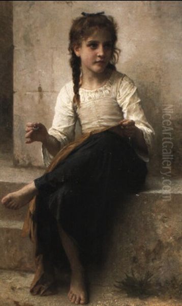 Couturiere Oil Painting by William-Adolphe Bouguereau