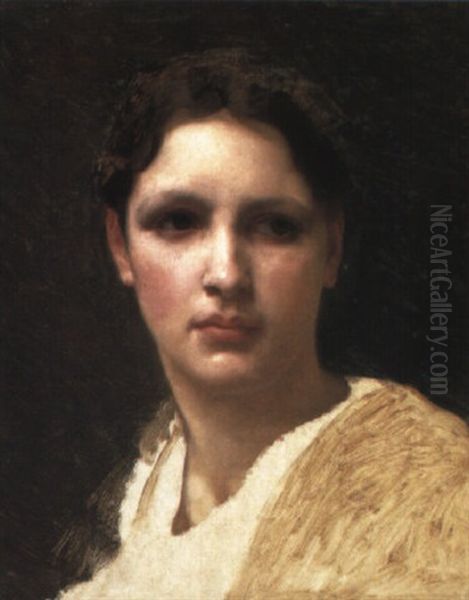 Study Of A Woman, Bust Length by William-Adolphe Bouguereau