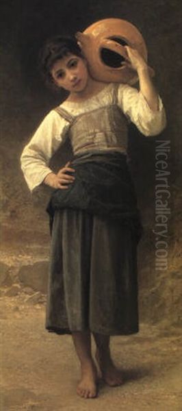 Water Girl Oil Painting by William-Adolphe Bouguereau