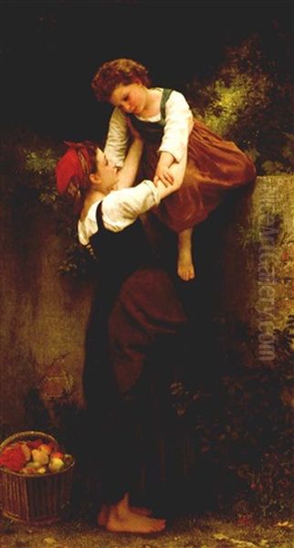 Petites Maraudeuses Oil Painting by William-Adolphe Bouguereau