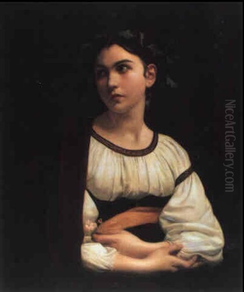 Italian Girl Oil Painting by William-Adolphe Bouguereau