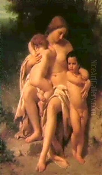 Cain And Abel Oil Painting by William-Adolphe Bouguereau