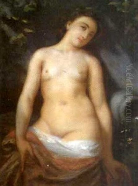 Ung Kvinna Vid Kallan Oil Painting by William-Adolphe Bouguereau