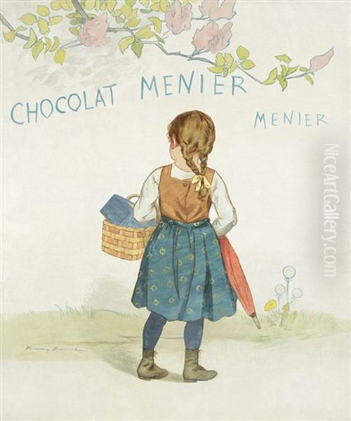 Chocolat Menier, 1897 Oil Painting by Firmin Bouisset