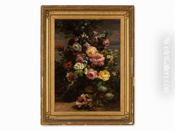 Flower Still Life Oil Painting by Louis Jean Baptiste Boulange